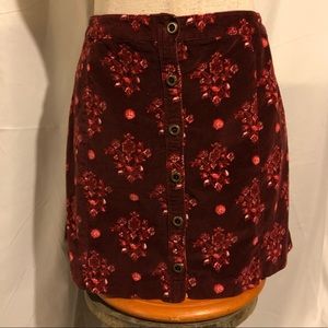 Red mini skirt Hollister size 3